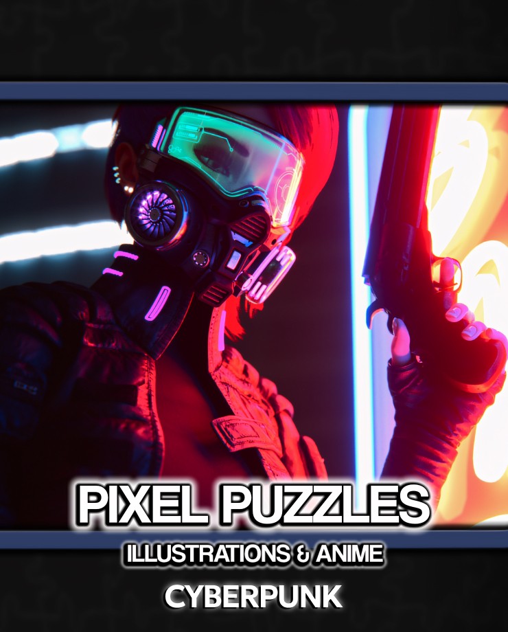 Купить Pixel Puzzles Illustrations & Anime - Jigsaw Pack: Cyberpunk