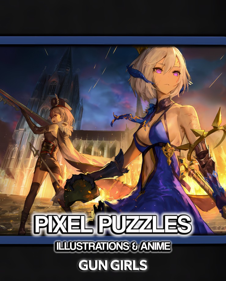 Купить Pixel Puzzles Illustrations & Anime - Jigsaw Pack: Gun Girls