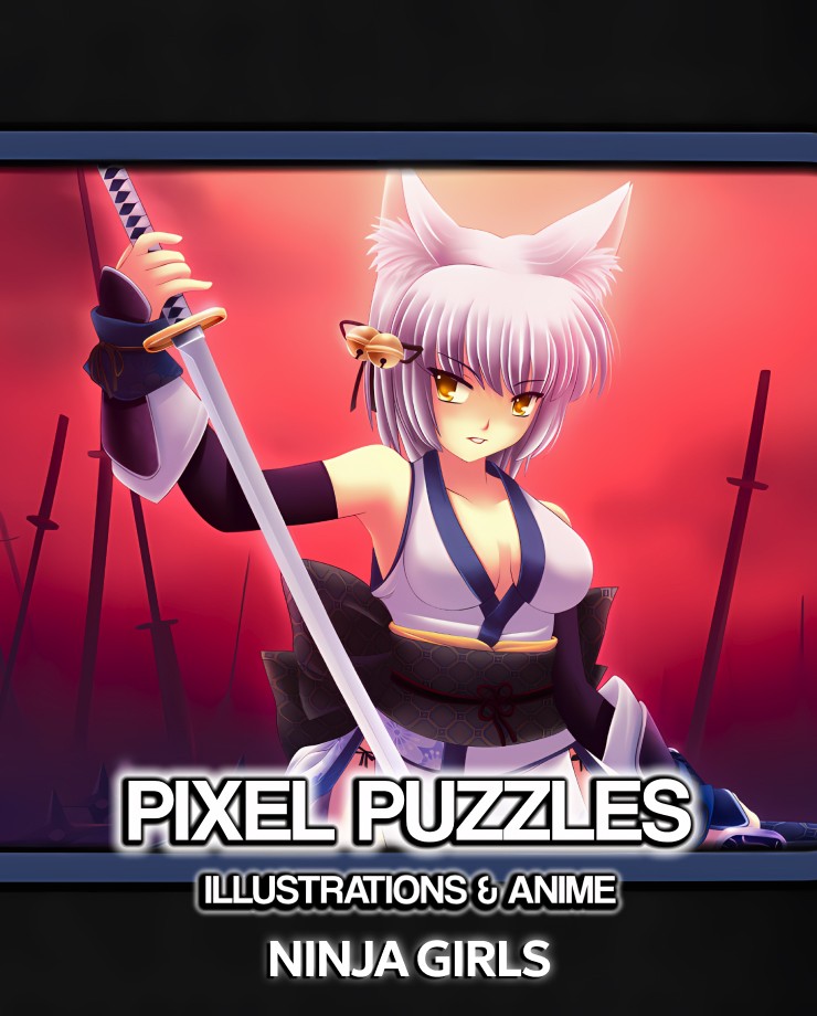 Купить Pixel Puzzles Illustrations & Anime - Jigsaw Pack: Ninja Girls