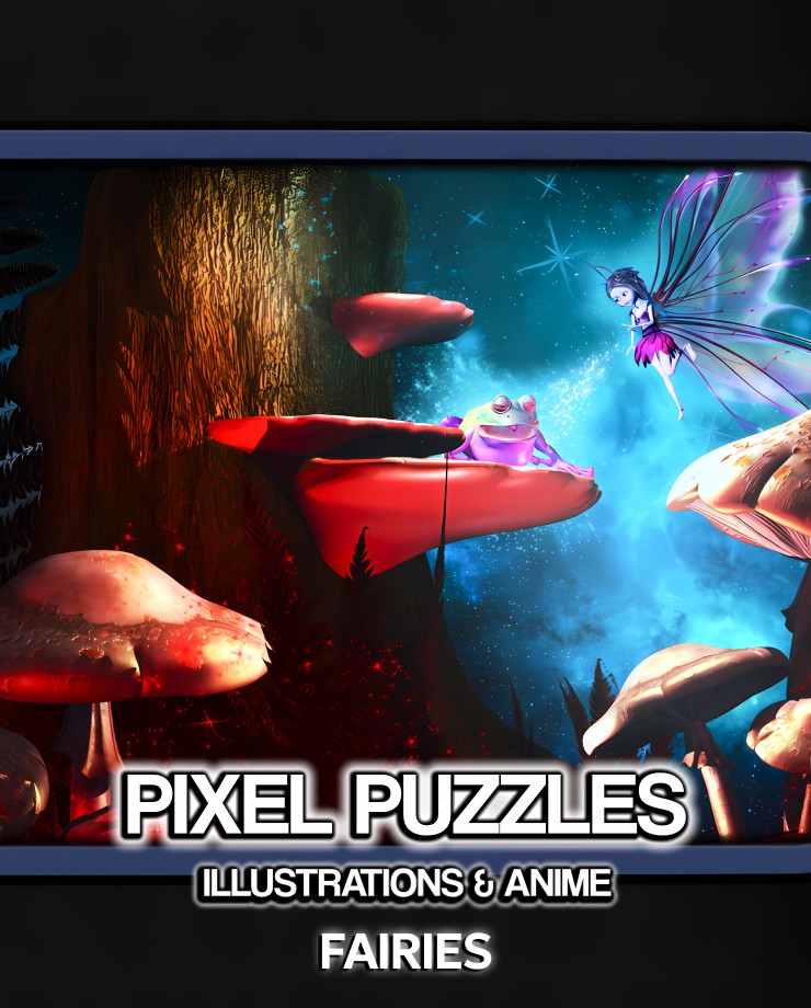 Купить Pixel Puzzles Illustrations & Anime - Jigsaw Pack: Fairies