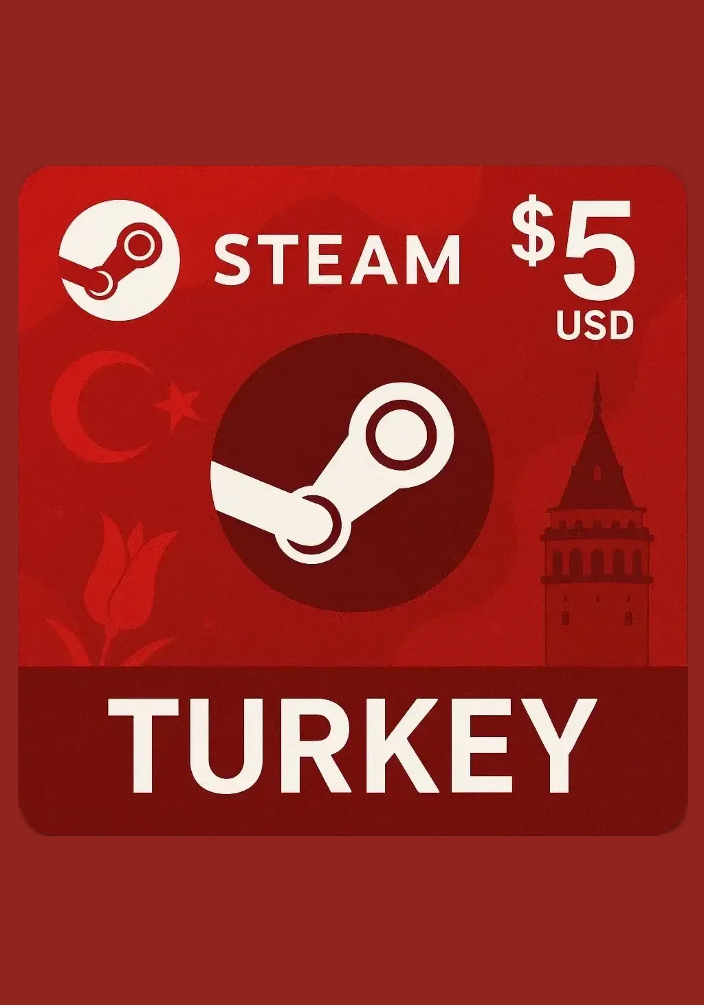 Купить Карта оплаты Steam 5 USD Turkey