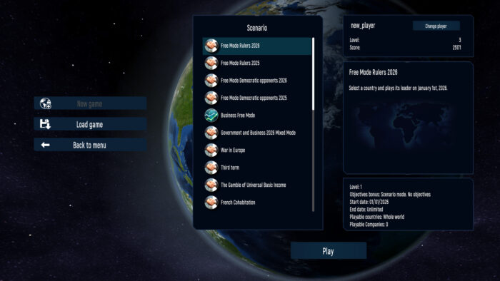 Geo-Political Simulator 2026 Edition